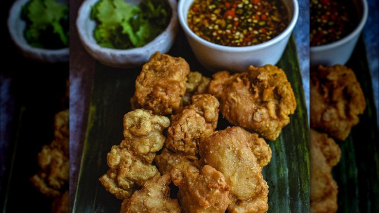 fried tofu with chili oil