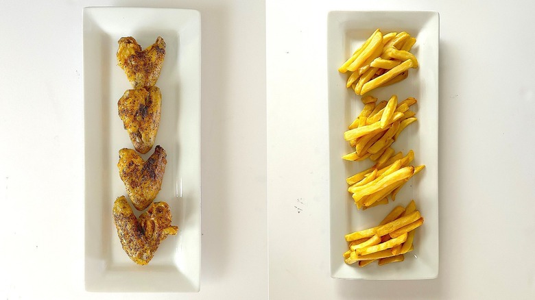 Air fryer wings and fries