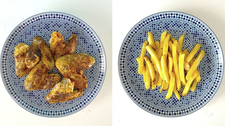 Air fryer wings and fries