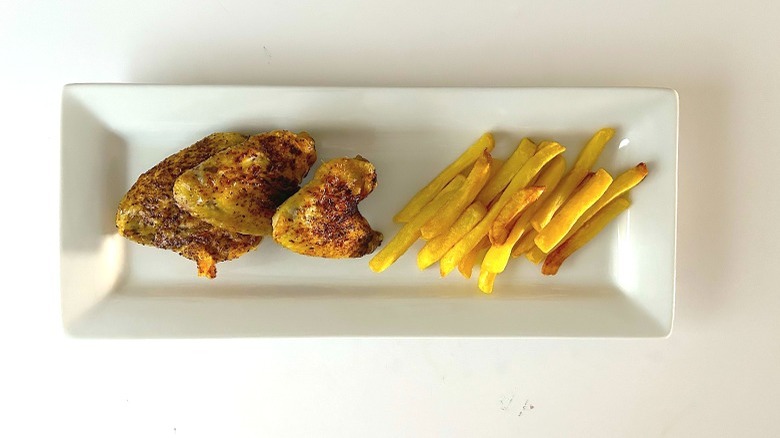 Reheat program wings and fries