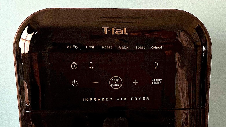 Air fryer display panel