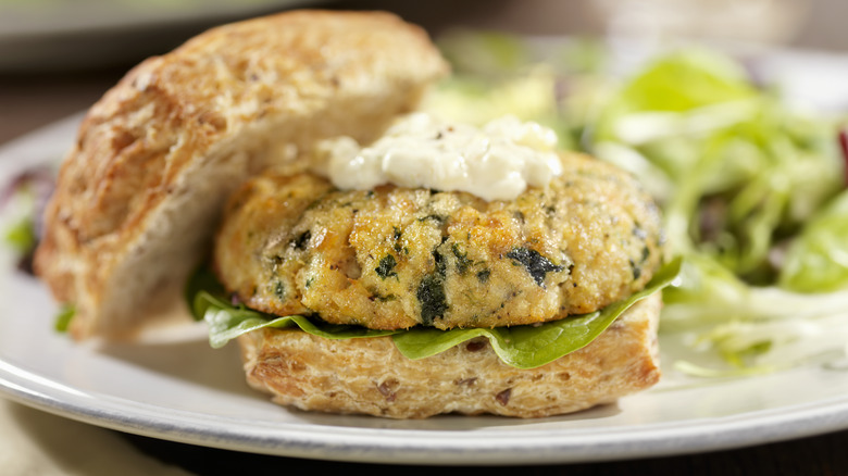 Crab cake sandwich