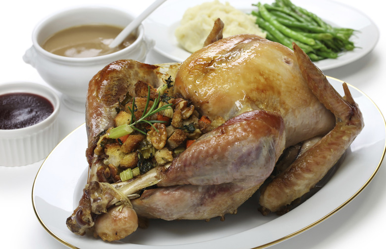 Roasted Wild Turkey with Bourbon-Pecan Stuffing