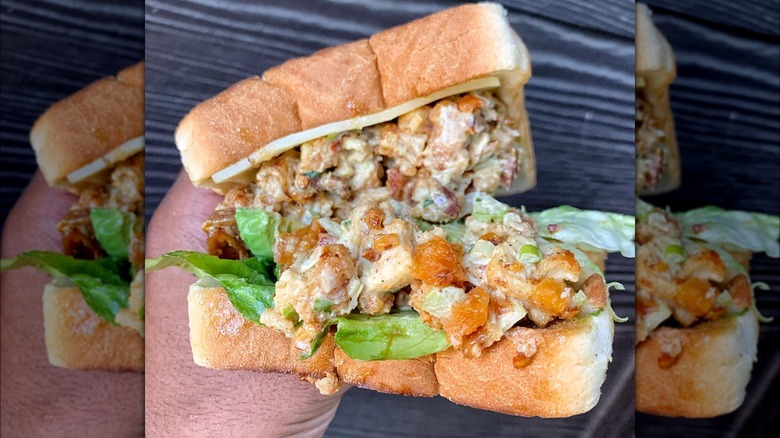 fried chicken salad sandwich