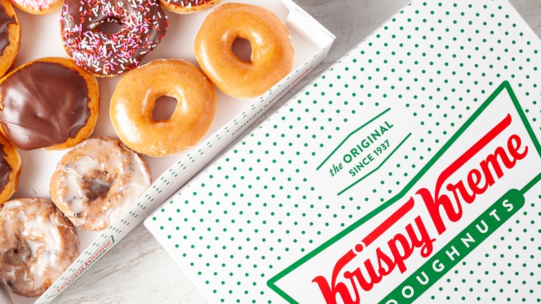 box of krispy kreme doughnuts