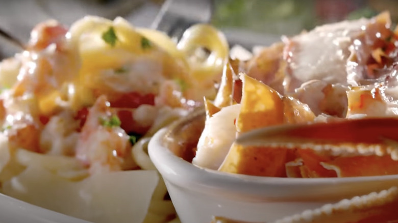 Crab products from a Red Lobster commercial.