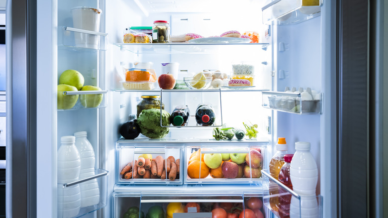 Inside of a refrigerator