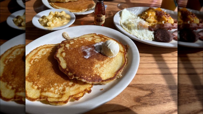 Plate of buttermilk pancakes