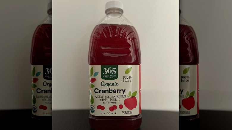 365 organic cranberry juice bottle