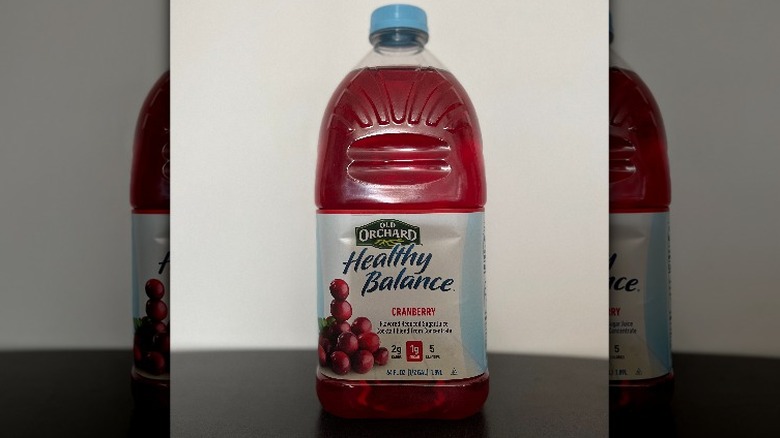 Old Orchard cranberry juice bottle