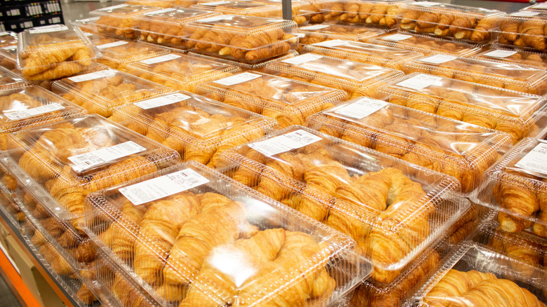 Several packaged Costco croissants