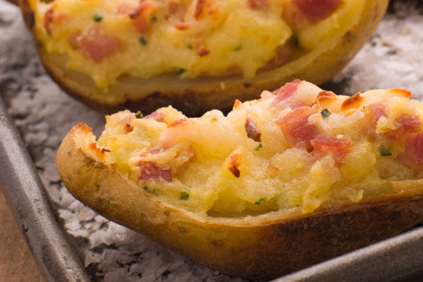 Bacon and Cheddar Cheese Potato Skins Recipe