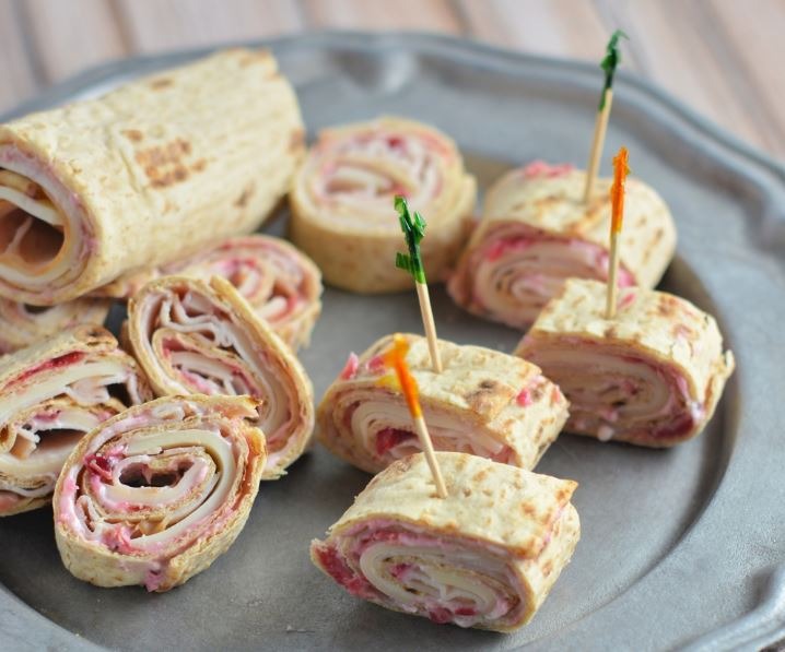 Turkey and Cranberry Mayo Roll-Ups