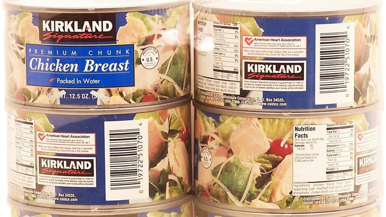 The 10 Unhealthiest Kirkland Products Ranked   Kirkland Signature Premium Chunk Chicken Breast Packed In Water 1676843708 