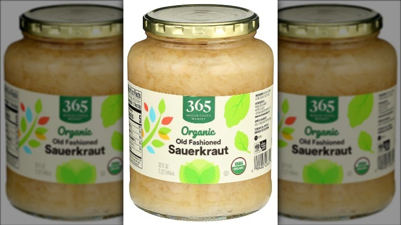 Jar of 365 sauerkraut