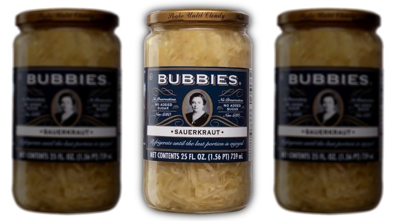 Jar of Bubbies sauerkraut