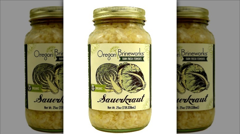 Jar of Oregon Brineworks sauerkraut