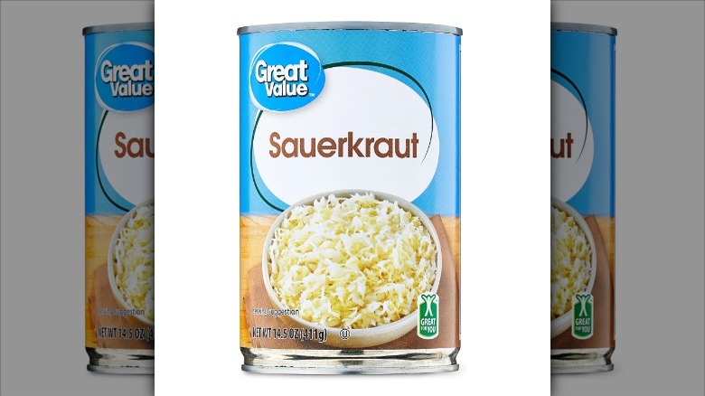 Can of Great Value sauerkraut