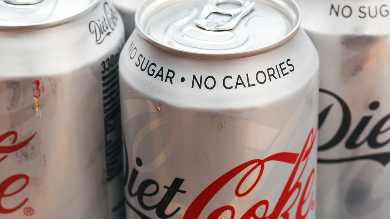 cans of diet coke