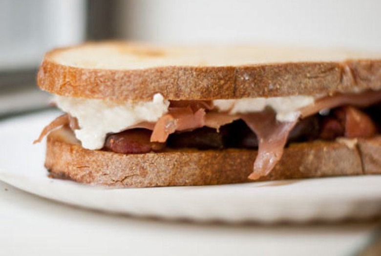 Pickled Fig Sandwich With Ricotta and Prosciutto