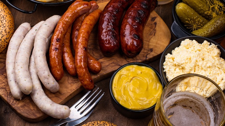 German foods including mustard