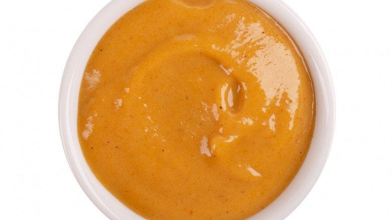 orange mustard in bowl 