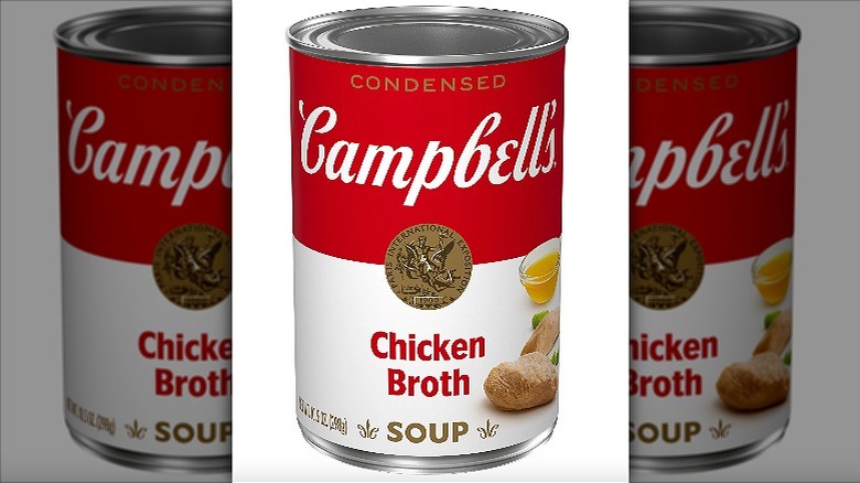 Campbell's condensed chicken broth can