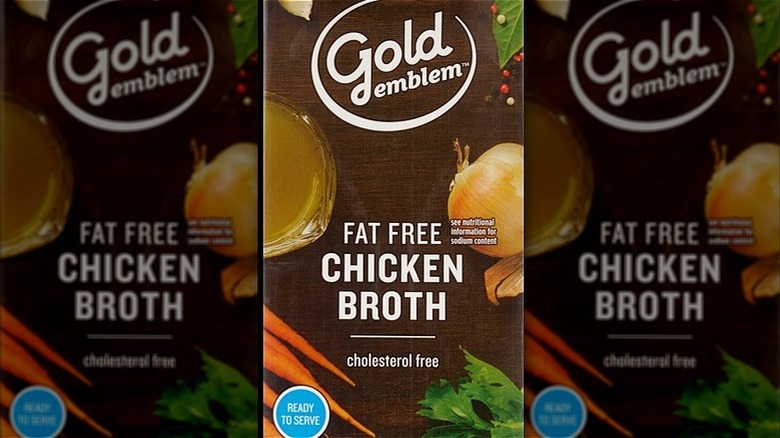 CVS Gold Emblem chicken broth box