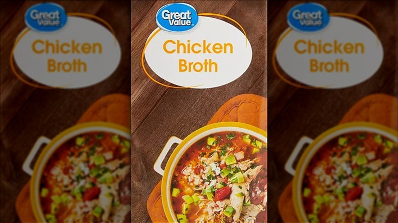 Great Value chicken broth box