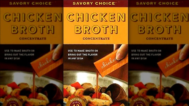 Savory Choice chicken broth concentrate box