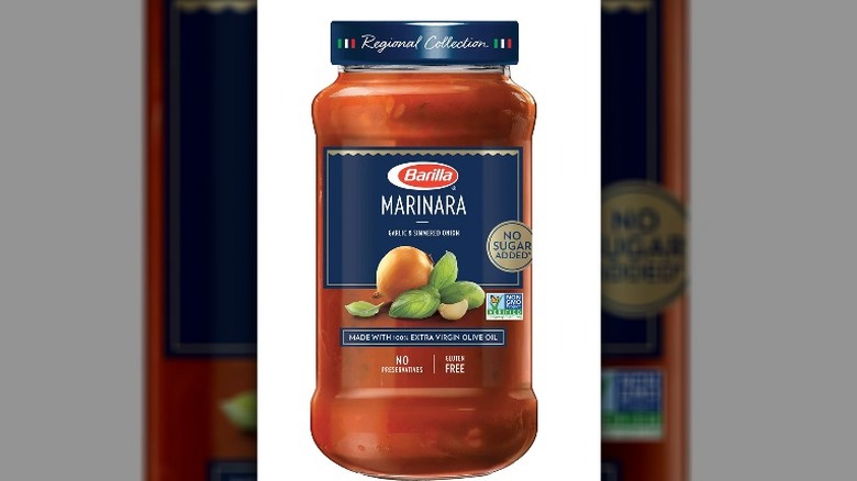 Barilla marinara sauce jar