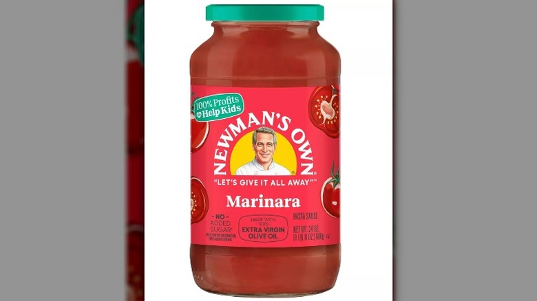 Newman's Own marinara sauce jar