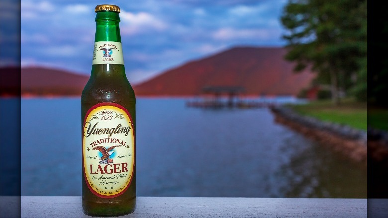 bottle of Yuengling Lager