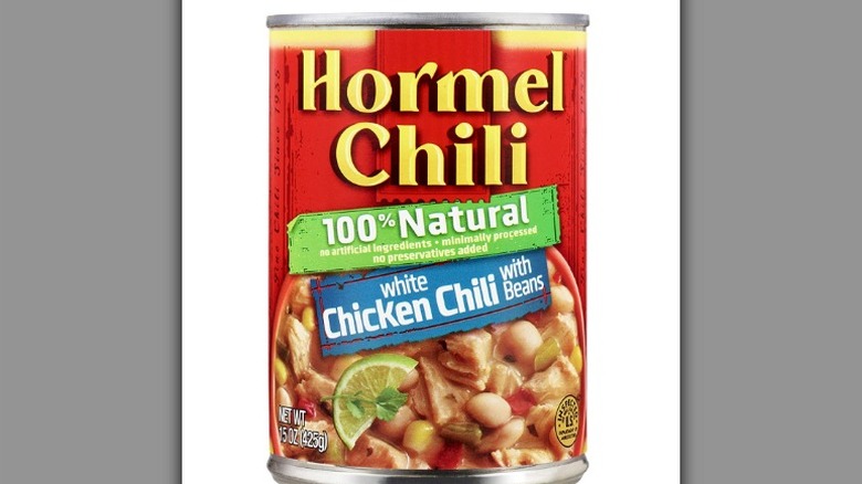 Hormel chicken chili can