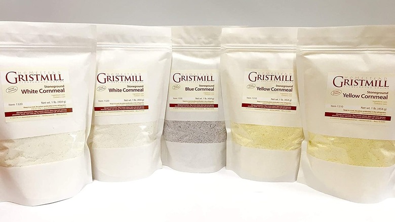 bags of Homestead Gristmill cornmeal