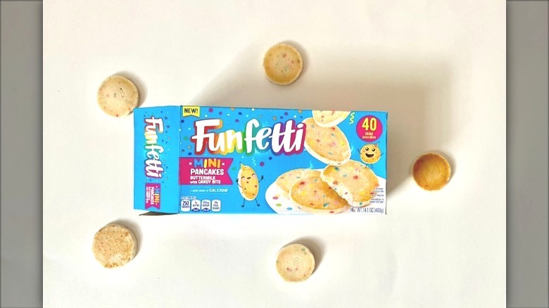 box of Funfetti pancakes