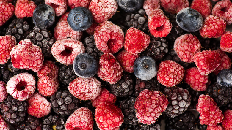 frozen raspberries blueberries blackberries