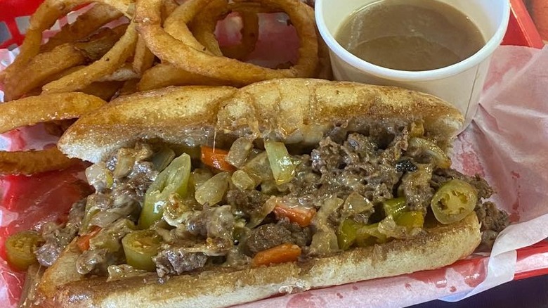 The Power Stop Bar & Grill italian beef sandwich