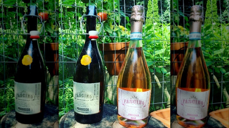 bottles of fascino organic prosecco