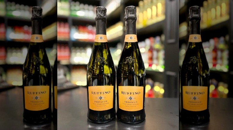 two bottles of ruffino prosecco