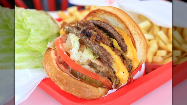 In-N-Out's double cheeseburger
