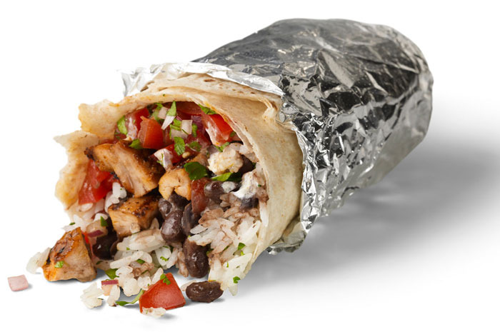 #6 Chipotle: Chicken Burrito with Sour Cream & Cheese (195 Milligrams)