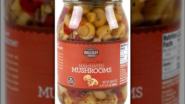 Wellsley farms marinated mushrooms jar