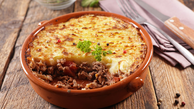 shepherd's pie on table