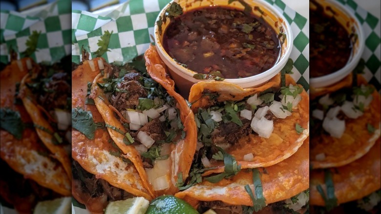 Quesa-birra tacos from Taqueria Jessica