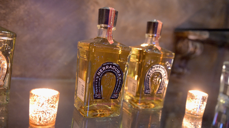 Two bottles of Herradura reposado