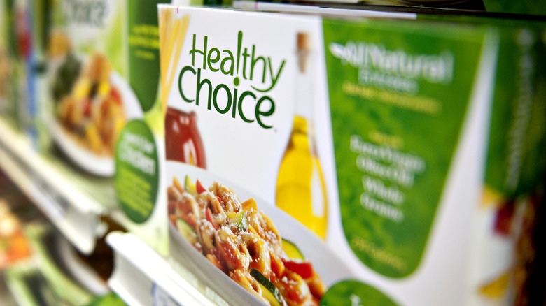 Box of Healthy Choice meal