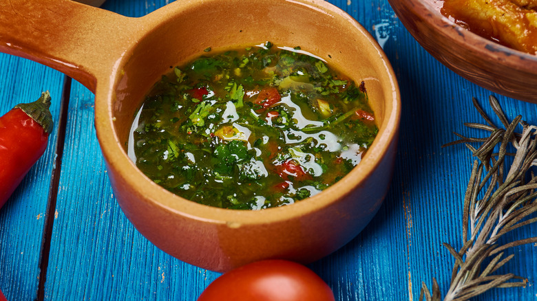 Chermoula sauce in bowl