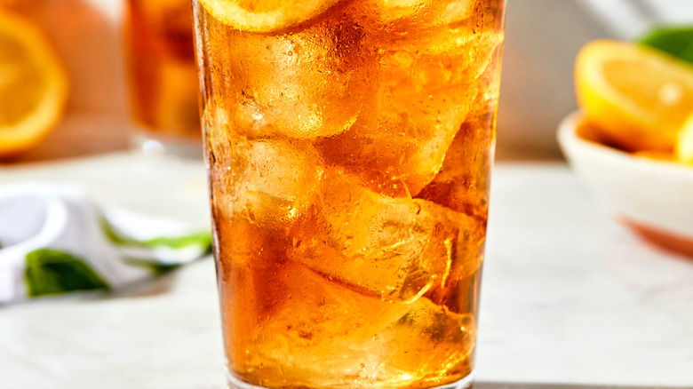 Glass of iced sweet tea