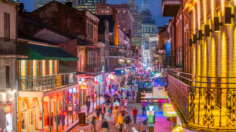 French Quarter at night